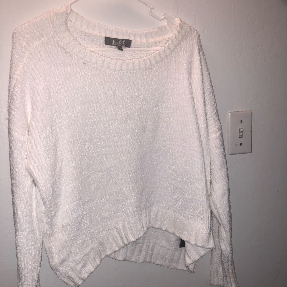 White soft sweater